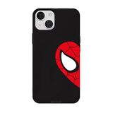 iPhone 15 İle Uyumlu Siyah Heart Spider-Man Desenli Silikon Kılıf