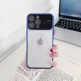 İphone 15 Kamera Lens Korumalı Kenarı Renkli Luxury Şeffaf Kılıf MAVİ