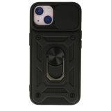 İphone 15 Kılıf Pars Lens Yüzüklü Silikon - Siyah