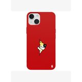 iPhone 15 Kırmızı Lansman Renkli Silikon Cat Lover Kedi Tasarımlı Kamera Korumalı Telefon Kılıf