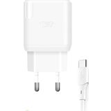 İphone 15 Plus İle İle Uyumlu - 18W Qc 3.0 Type C Hızlı Şarj Aleti Ve Type C Kablo Qct30