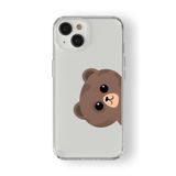 Iphone 15 Plus ile Uyumlu Ayıcık Tasarım Baskılı Şeffaf Kılıf