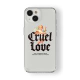iPhone 15 Plus ile Uyumlu Cruel Love Tasarım Baskılı Şeffaf Kılıf