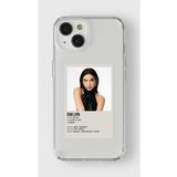 Iphone 15 Plus ile Uyumlu Dua Lipa Minimalist Poster Tasarım Baskılı Şeffaf Kılıf