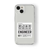 iPhone 15 Plus ile Uyumlu Engineer Tasarım Baskılı Şeffaf Kılıf
