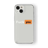 iPhone 15 Plus ile Uyumlu Fck You Tasarım Baskılı Şeffaf Kılıf