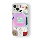 iPhone 15 Plus ile Uyumlu Feminine Energy Tasarım Baskılı Şeffaf Kılıf