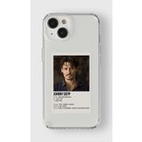 Iphone 15 Plus ile Uyumlu Johnny Depp Minimalist Poster Tasarım Baskılı Şeffaf Kılıf
