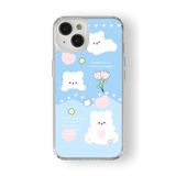iPhone 15 Plus ile Uyumlu Just Happy Tasarım Baskılı Şeffaf Kılıf