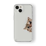 iPhone 15 Plus ile Uyumlu Kedi Tasarım Baskılı Şeffaf Kılıf