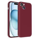 iPhone 15 Plus İle Uyumlu Kılıf Kamera Korumalı Kartlık Hazneli Vitra Kapak Mürdüm