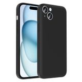 iPhone 15 Plus İle Uyumlu Kılıf Kamera Korumalı Kartlık Hazneli Vitra Kapak Siyah