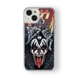 iPhone 15 Plus ile Uyumlu Kiss Hard Rock Tasarım Baskılı Şeffaf Kılıf
