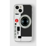 Iphone 15 Plus ile Uyumlu Leica Kamera Tasarım Baskılı Şeffaf Kılıf