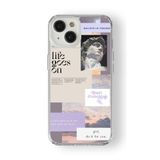 iPhone 15 Plus ile Uyumlu Life Goes On Tasarım Baskılı Şeffaf Kılıf