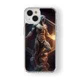iPhone 15 Plus ile Uyumlu Prometheus Statue Tasarım Baskılı Şeffaf Kılıf