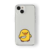 iPhone 15 Plus ile Uyumlu Sevimli Civciv Tasarım Baskılı Şeffaf Kılıf