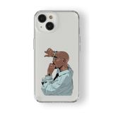 iPhone 15 Plus ile Uyumlu Tupac Face Tasarım Baskılı Şeffaf Kılıf