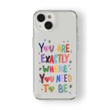iPhone 15 Plus ile Uyumlu Where You Tasarım Baskılı Şeffaf Kılıf