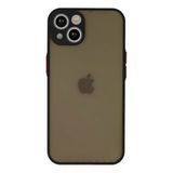 İphone 15 Plus Kılıf Montreal Silikon Kapak - Siyah-(5796)