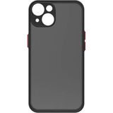 iPhone 15 Plus Kılıf Neonix Kenarları Renkli Silikon Kapak - Siyah