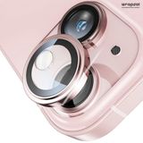 İphone 15 Plus Pembe Kamera Lens Koruyucu Kolay Uygulama Aparatlı