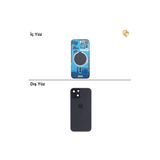 İphone 15 Plus Siyah Renk Arka Kapak Arka Cam Batarya Kapağı Lazer Kesim Kapak Pil Kapağı