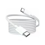 İphone 15 Plus Uyumlu 60W Destekli Type-C To Type-C Pd Hızlı Şarj Ve Data Kablosu 1 Metre Hasır Örgülü Kablo