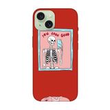iPhone 15 Plus You Look Good İskelet Kırmızı Telefon Kılıfı