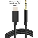 Iphone 15 Pro Aux Kablo Type C Örgü Hasır Dac Çipli Kablo