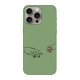 iPhone 15 Pro Hand And Paw Yeşil Telefon Kılıfı