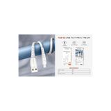 iPhone 15 Pro ile Uyumlu 2 Metre 3 Amper Usb -Type C Şarj ve Data Kablosu TCB-01-681