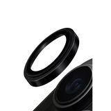 İphone 15 Pro / İphone 15 Pro Max Lens Koruyucu Sapphire Cam Optix Prime Çelik Dayanıklı Çerçeve Siyah