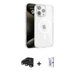 iPhone 15 Pro Kılıf Doruk Doku Özel Seri - Siyah Bilvis 0.18mm Plus Cam Ekran Koruyucu + Lacive