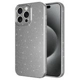 iPhone 15 Pro Kılıf Kamera Korumalı Simli Parıltılı Lüks Silikon