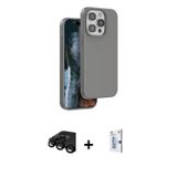 iPhone 15 Pro Kılıf Kıvılcım Çizgi Serisi - Siyah Bilvis 0.18mm Plus Cam Ekran Koruyucu + Siyah