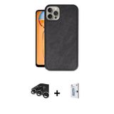 iPhone 15 Pro Kılıf Kıvılcım Işık Serisi - Siyah Bilvis 0.18mm Plus Cam Ekran Koruyucu + Gümüş
