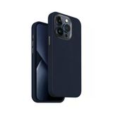 İphone 15 Pro Kılıf Uyumlu Lyden Serisi Deri Kaplama Magsafe Özellikli (Magclick™) Premium Kapak Midnight Blue