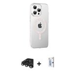 iPhone 15 Pro Kılıf Yörünge Koleksiyonu - Siyah Bilvis 0.18mm Plus Cam Ekran Koruyucu + Titanyu