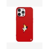 iPhone 15 Pro Kırmızı Lansman Renkli Silikon Cat Lover Kedi Tasarımlı Kılıf