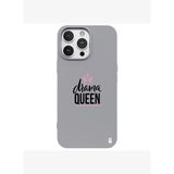 iPhone 15 Pro Max Gri Lansman Renkli Silikon Drama Queen Tasarımlı Premium Kılıf