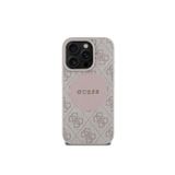 iPhone 15 Pro Max için Magsafe İle Uyumlu Kılıf Guess Lisanslı Şarj Özellikli Yazı Logolu Circle Classic Kapak Pembe