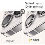 iPhone 15 Pro Max Kamera Lens Koruyucu Beyaz Titanyum Kolay Uygulama Aparatlı