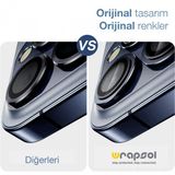 İphone 15 Pro Max Kamera Lens Koruyucu Mavi Titanyum Kolay Uygulama Aparatlı