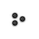 İphone 15 Pro Max Kamera Lens Koruyucu Renkli Taşlı Tasarım Kolay Takma Aparatlı (Cl-06) Gümüş