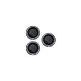 İphone 15 Pro Max Kamera Lens Koruyucu Renkli Taşlı Tasarım Kolay Takma Aparatlı (Cl-06) Midnight