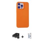 iPhone 15 Pro Max Kılıf Ahenk Serisi - Siyah Bilvis 0.18mm Plus Cam Ekran Koruyucu + Gümüş Raze