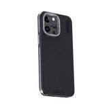 İphone 15 Pro Max Kılıf Aramid 600D Kevlar Karbon Fiber Magsafe Kapak - Gri