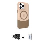 iPhone 15 Pro Max Kılıf Çekirdek Asil Özel Seri - Siyah Bilvis 0.18mm Plus Cam Ekran Koruyucu +
