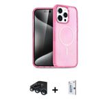 iPhone 15 Pro Max Kılıf Eksen Doku Koleksiyonu - Siyah Bilvis 0.18mm Plus Cam Ekran Koruyucu +